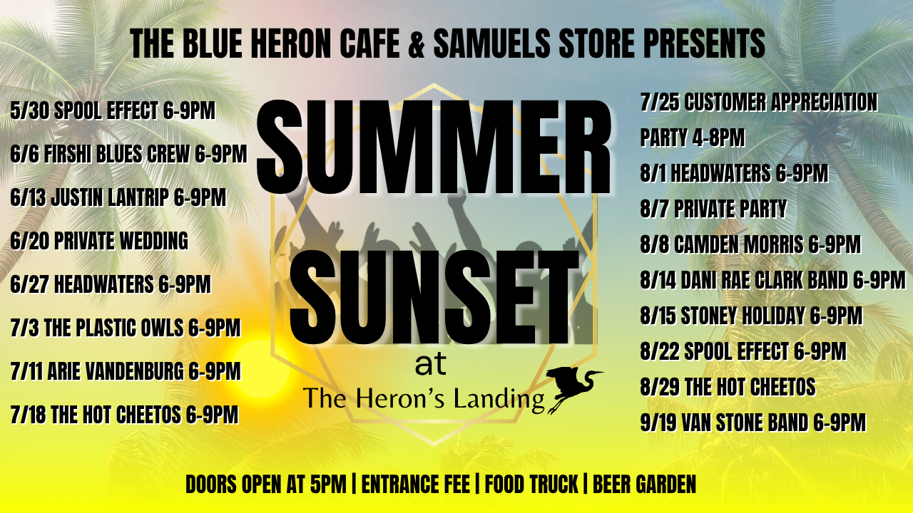 Upcoming shows at Blue Heron Café